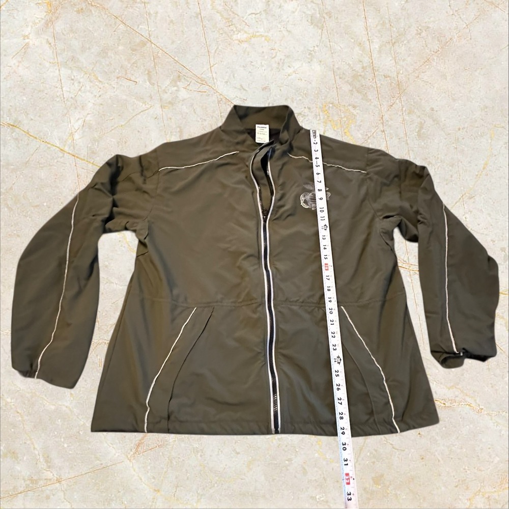 US Marine Corps PT Windbreaker Jacket Mens XL Olive Green Reflective - Picture 2 of 13